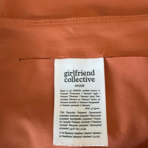 Girlfriend Collective - Azalea Compressive Orange High-Waisted Leggings Sz XL - Picture 6 of 8
